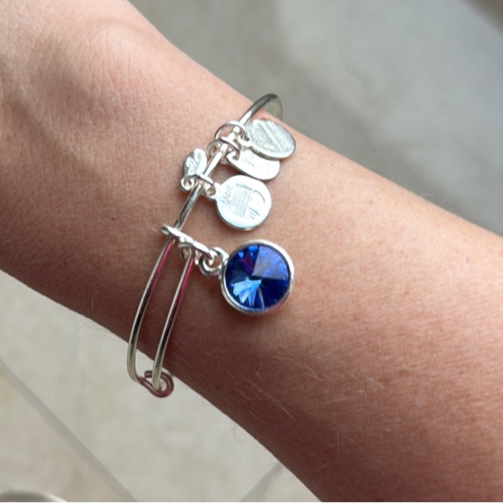 Alex and Ani blue stone bracelet